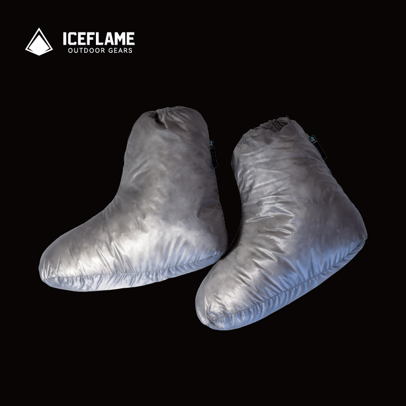 IceFlame冰焰UL超轻户外脚套灰鸭绒羽绒脚套羽绒袜睡袋内保暖10D