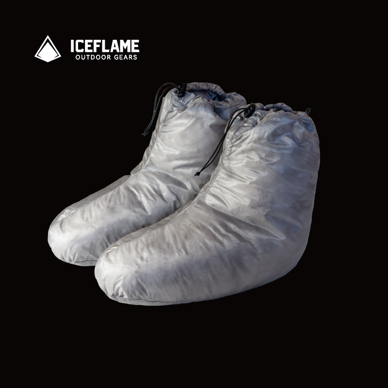 IceFlame冰焰UL超轻户外脚套灰鸭绒羽绒脚套羽绒袜睡袋内保暖10D