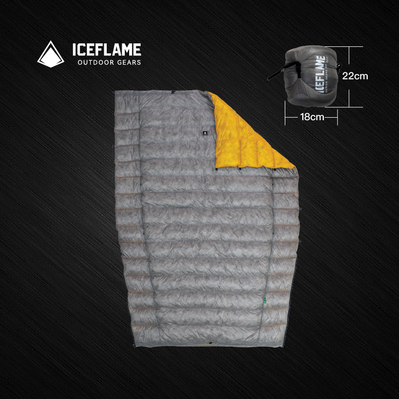 iceflame冰焰蝶舞nxt栖鸭绒800fp多功能超轻拒水羽绒被子无底睡袋