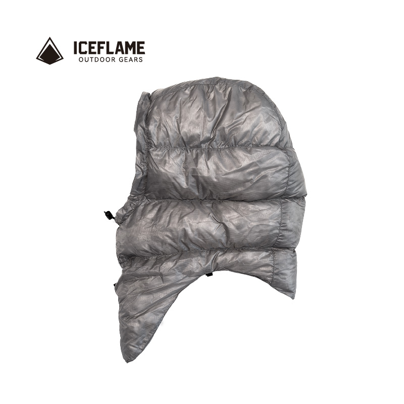 iceflame冰焰冬季羽绒帽睡袋配件户外防寒保暖轻量化帽子护耳超轻