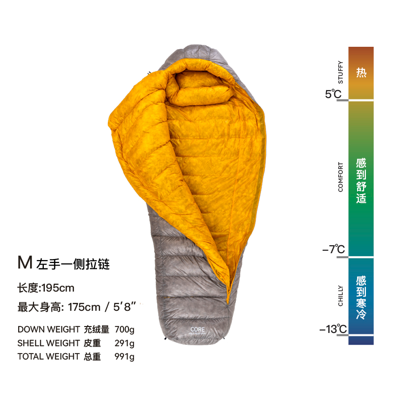iceflame冰焰核超轻羽绒睡袋户外徒步登山专业栖鸭绒防寒保暖睡袋