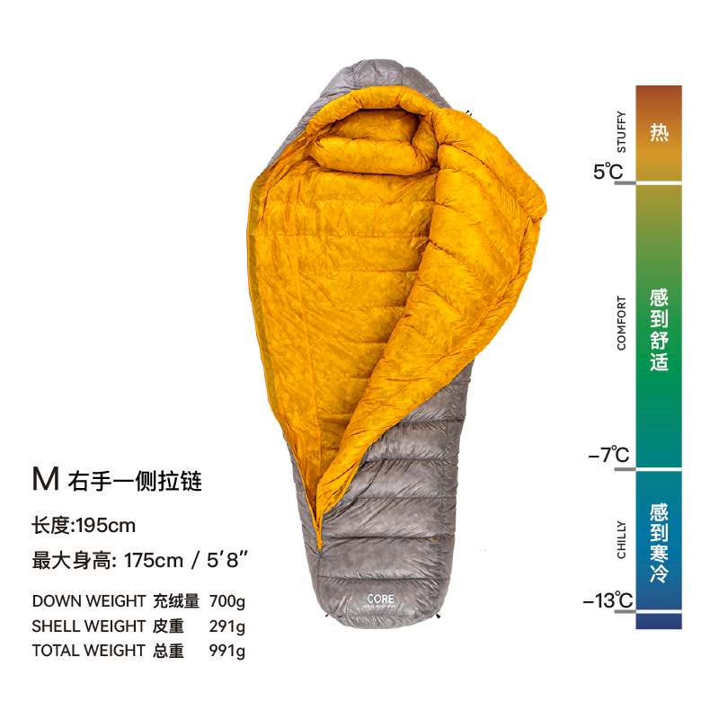 iceflame冰焰核超轻羽绒睡袋户外徒步登山专业栖鸭绒防寒保暖睡袋