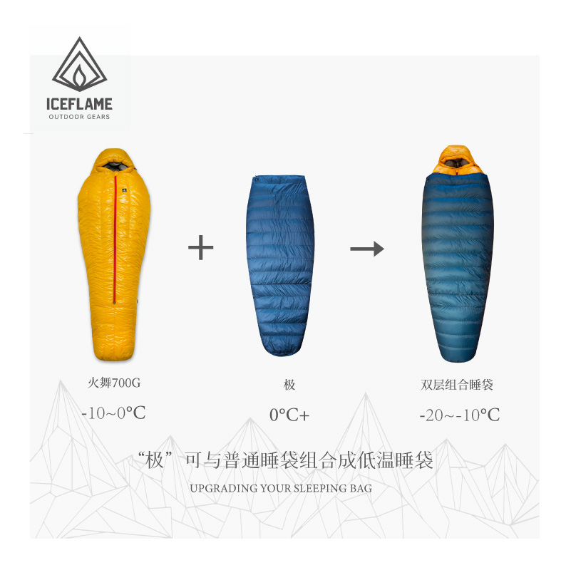 冰焰/ICE FLAME极轻量化无底睡袋